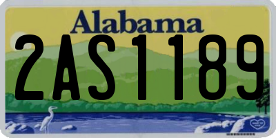AL license plate 2AS1189