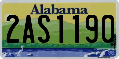AL license plate 2AS1190