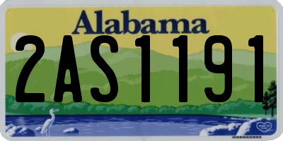 AL license plate 2AS1191