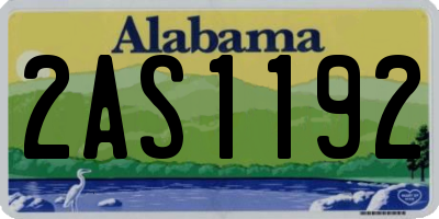 AL license plate 2AS1192