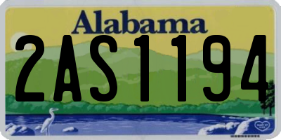 AL license plate 2AS1194