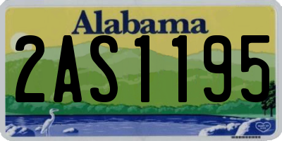 AL license plate 2AS1195