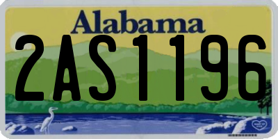 AL license plate 2AS1196