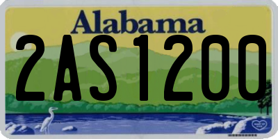 AL license plate 2AS1200