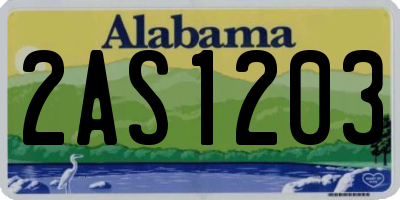 AL license plate 2AS1203