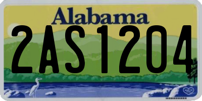 AL license plate 2AS1204