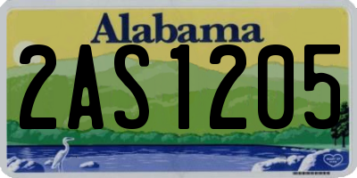 AL license plate 2AS1205