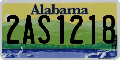 AL license plate 2AS1218