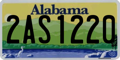 AL license plate 2AS1220