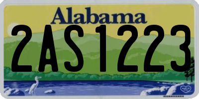 AL license plate 2AS1223