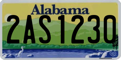 AL license plate 2AS1230