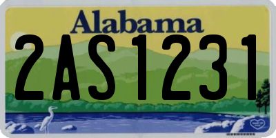 AL license plate 2AS1231