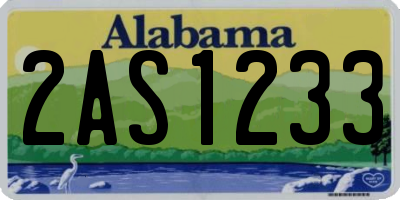 AL license plate 2AS1233