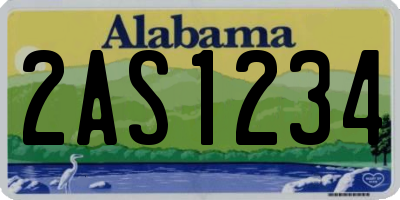 AL license plate 2AS1234