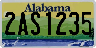 AL license plate 2AS1235