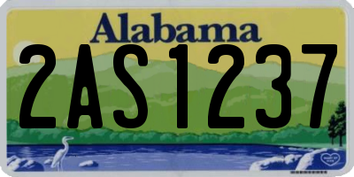 AL license plate 2AS1237