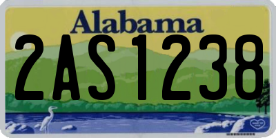 AL license plate 2AS1238