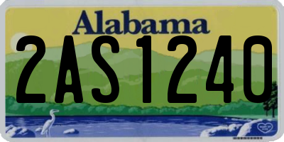 AL license plate 2AS1240
