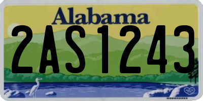 AL license plate 2AS1243