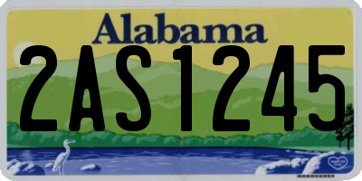 AL license plate 2AS1245