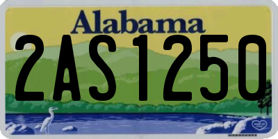 AL license plate 2AS1250