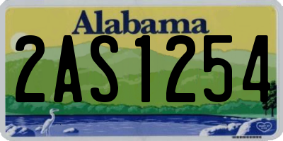 AL license plate 2AS1254