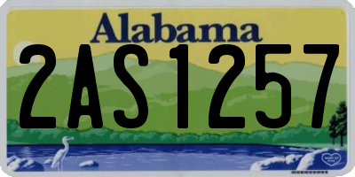 AL license plate 2AS1257