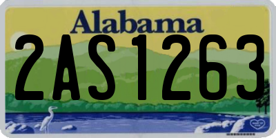 AL license plate 2AS1263