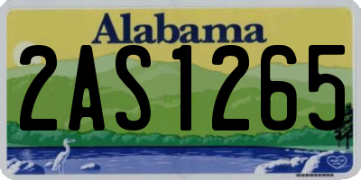 AL license plate 2AS1265