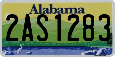 AL license plate 2AS1283