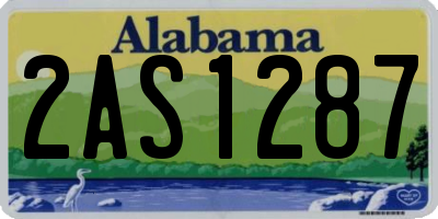 AL license plate 2AS1287