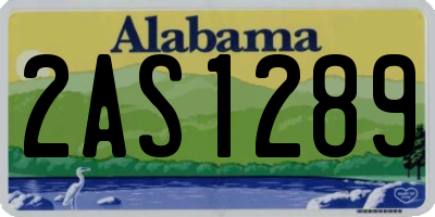 AL license plate 2AS1289