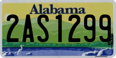 AL license plate 2AS1299