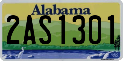 AL license plate 2AS1301