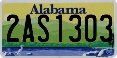 AL license plate 2AS1303