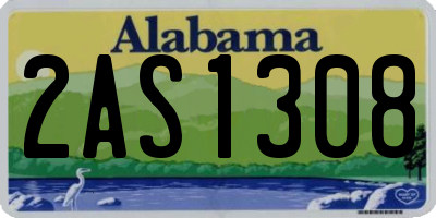 AL license plate 2AS1308