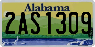AL license plate 2AS1309