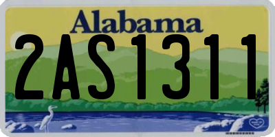 AL license plate 2AS1311