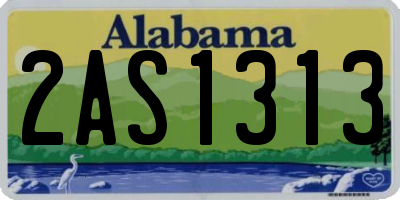 AL license plate 2AS1313