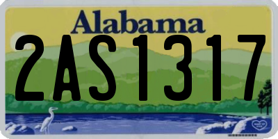 AL license plate 2AS1317
