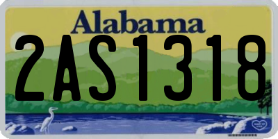 AL license plate 2AS1318