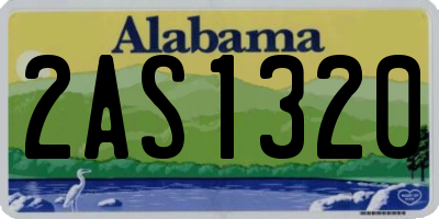 AL license plate 2AS1320
