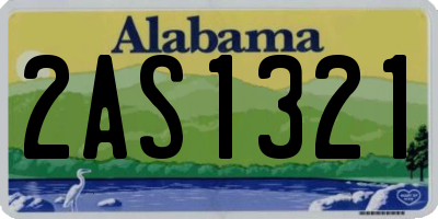 AL license plate 2AS1321