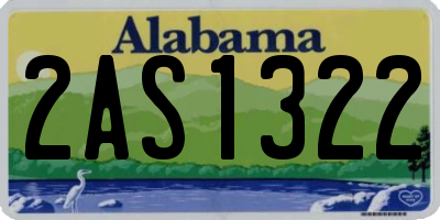 AL license plate 2AS1322