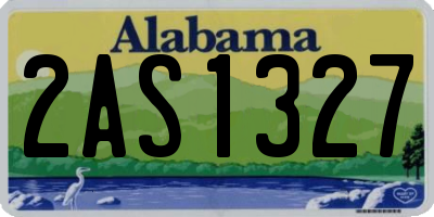AL license plate 2AS1327