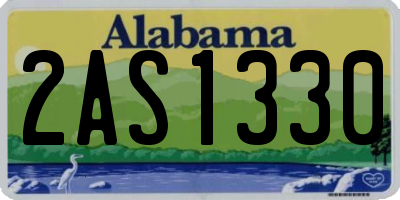 AL license plate 2AS1330