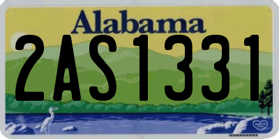 AL license plate 2AS1331
