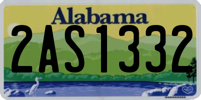 AL license plate 2AS1332