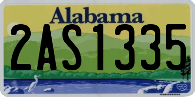 AL license plate 2AS1335