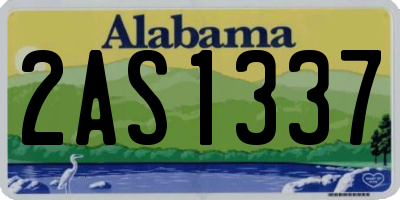 AL license plate 2AS1337